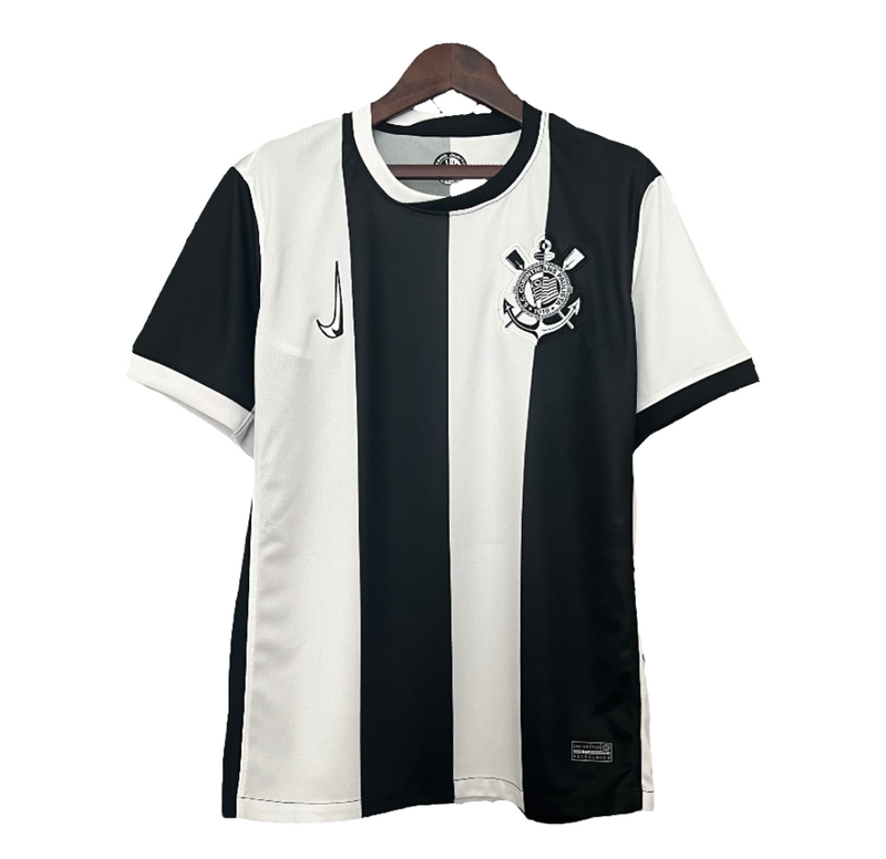 CAMISOLA DO CORINTHIANS 24/25 PRETO E BRANCO