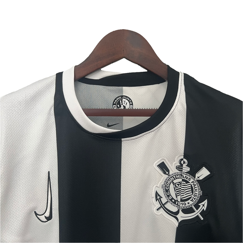 CAMISOLA DO CORINTHIANS 24/25 PRETO E BRANCO